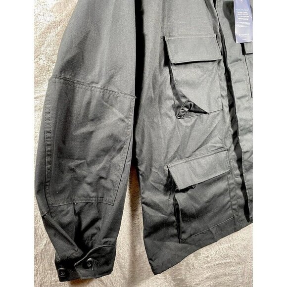 Men’s Black Utility Military Jacket – Tactical Cargo Style – Size XLR - Picture 8 of 14